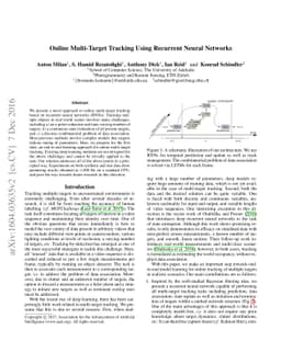 Online Multi-Target Tracking Using Recurrent Neural Networks