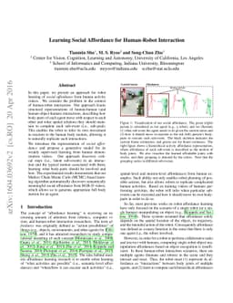 Learning Social Affordance for Human-Robot Interaction