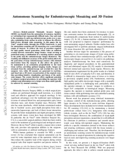 Autonomous Scanning for Endomicroscopic Mosaicing and 3D Fusion