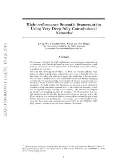 High-performance Semantic Segmentation Using Very Deep Fully
  Convolutional Networks