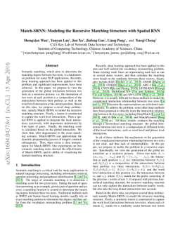 Match-SRNN: Modeling the Recursive Matching Structure with Spatial RNN