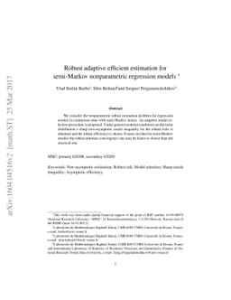 Robust adaptive efficient estimation for semi-Markov nonparametric
  regression models