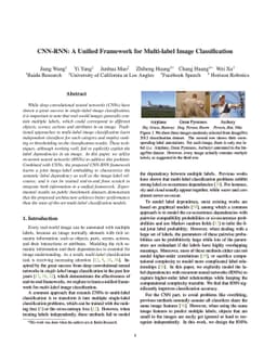 CNN-RNN: A Unified Framework for Multi-label Image Classification