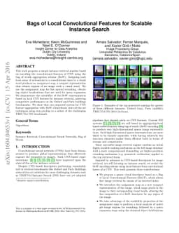 Bags of Local Convolutional Features for Scalable Instance Search