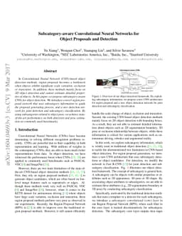 Subcategory-aware Convolutional Neural Networks for Object Proposals and
  Detection
