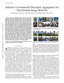 Selective Convolutional Descriptor Aggregation for Fine-Grained Image
  Retrieval