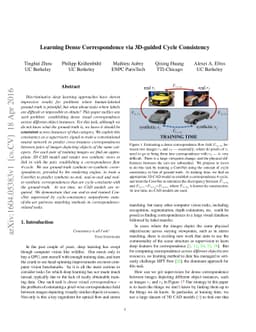 Learning Dense Correspondence via 3D-guided Cycle Consistency