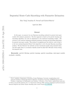 Sequential Monte Carlo Smoothing with Parameter Estimation