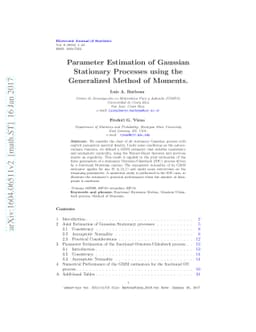 Parameter Estimation of Gaussian Stationary Processes using the
  Generalized Method of Moments