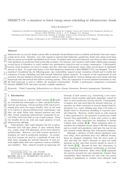 DISSECT-CF: a simulator to foster energy-aware scheduling in
  infrastructure clouds