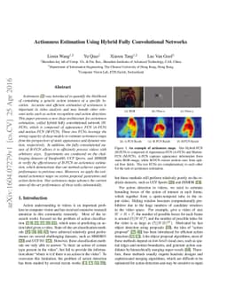 Actionness Estimation Using Hybrid Fully Convolutional Networks