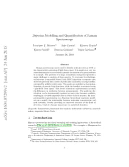 Bayesian modelling and quantification of Raman spectroscopy