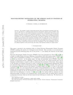 Non-parametric estimation of the spiking rate in systems of interacting
  neurons