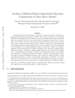 Auxiliary Likelihood-Based Approximate Bayesian Computation in State
  Space Models