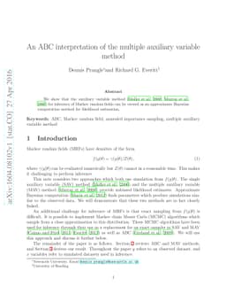 An ABC interpretation of the multiple auxiliary variable method
