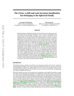 The Z-loss: a shift and scale invariant classification loss belonging to
  the Spherical Family