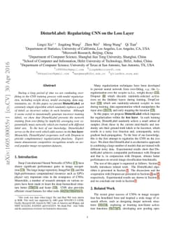 DisturbLabel: Regularizing CNN on the Loss Layer