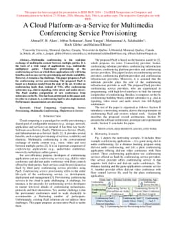 A Cloud Platform-as-a-Service for Multimedia Conferencing Service
  Provisioning
