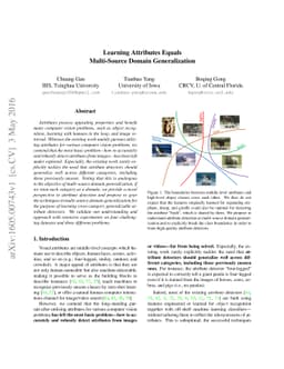 Learning Attributes Equals Multi-Source Domain Generalization