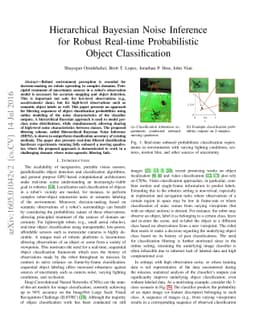 Hierarchical Bayesian Noise Inference for Robust Real-time Probabilistic
  Object Classification