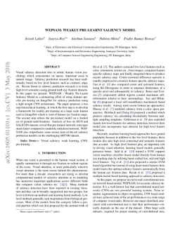 WEPSAM: Weakly Pre-Learnt Saliency Model