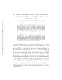 On cross-validated Lasso in high dimensions