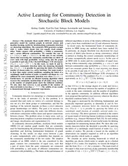 Active Learning for Community Detection in Stochastic Block Models