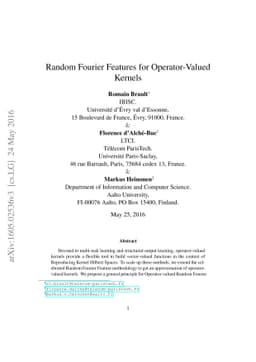 Random Fourier Features for Operator-Valued Kernels
