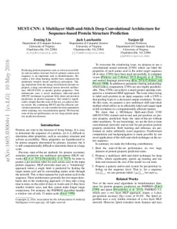 MUST-CNN: A Multilayer Shift-and-Stitch Deep Convolutional Architecture
  for Sequence-based Protein Structure Prediction