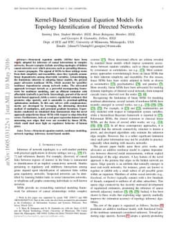 Kernel-Based Structural Equation Models for Topology Identification of
  Directed Networks