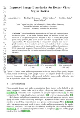 Improved Image Boundaries for Better Video Segmentation