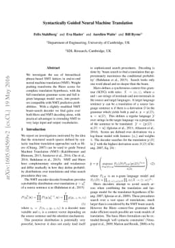 Syntactically Guided Neural Machine Translation