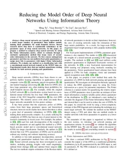 Reducing the Model Order of Deep Neural Networks Using Information
  Theory
