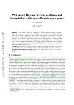 Well-posed Bayesian inverse problems and heavy-tailed stable
  quasi-Banach space priors
