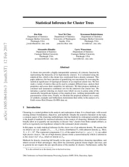 Statistical Inference for Cluster Trees