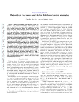 Data-driven root-cause analysis for distributed system anomalies