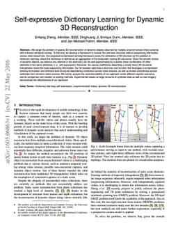 Self-expressive Dictionary Learning for Dynamic 3D Reconstruction
