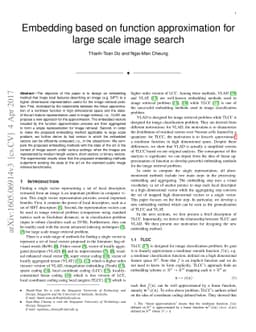 Embedding based on function approximation for large scale image search