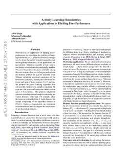 Actively Learning Hemimetrics with Applications to Eliciting User
  Preferences