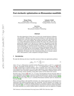 Riemannian SVRG: Fast Stochastic Optimization on Riemannian Manifolds