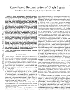 Kernel-based Reconstruction of Graph Signals