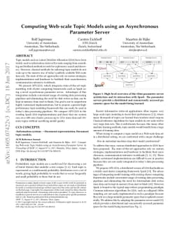 Computing Web-scale Topic Models using an Asynchronous Parameter Server