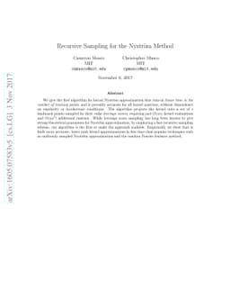 Recursive Sampling for the Nyström Method