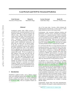Local Perturb-and-MAP for Structured Prediction
