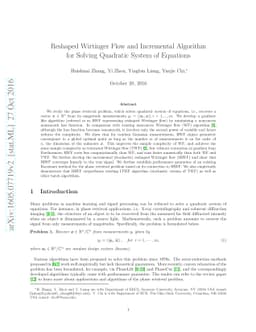 Reshaped Wirtinger Flow and Incremental Algorithm for Solving Quadratic
  System of Equations
