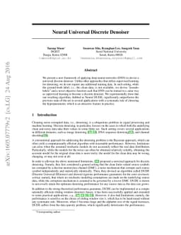 Neural Universal Discrete Denoiser