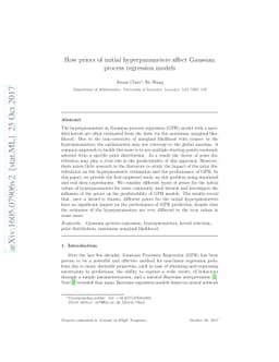 How priors of initial hyperparameters affect Gaussian process regression
  models