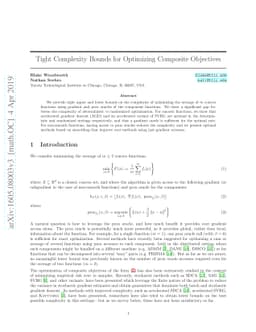 Tight Complexity Bounds for Optimizing Composite Objectives