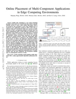 Online Placement of Multi-Component Applications in Edge Computing
  Environments