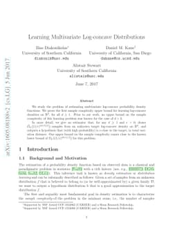 Learning Multivariate Log-concave Distributions